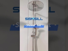 SONSILL Hotel Hight Quality Brass Bathroom Wall Mounted Rain Thermostatic Bath Shower Set
