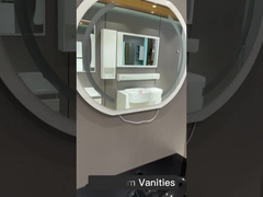 70cm White Single PVC Under Sink Cabinet With Light Square Shape